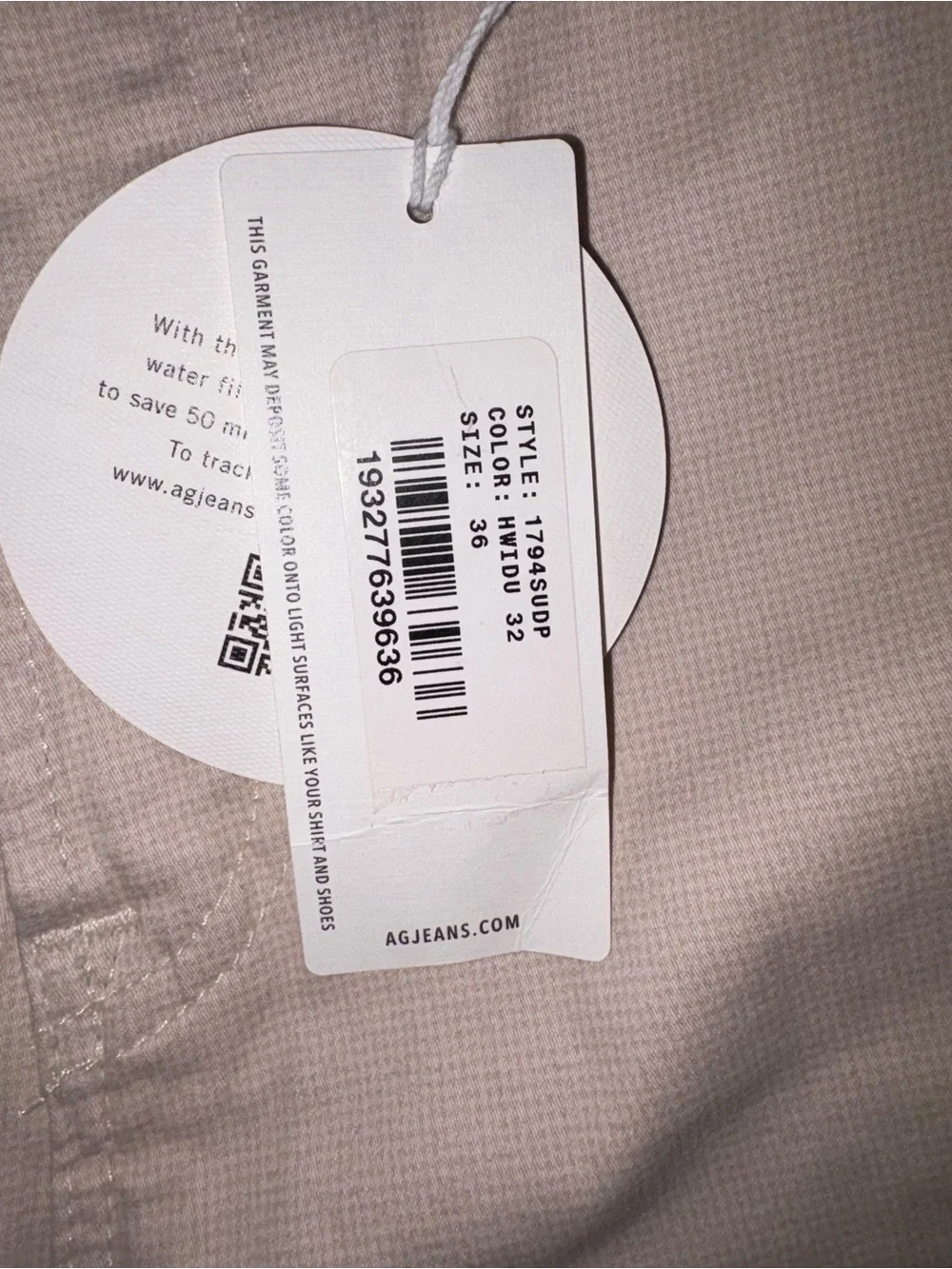 Ag Adriano Goldschmied Light Beige Casual Pants